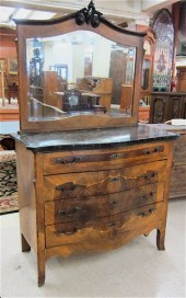LOUIS XV STYLE INLAID WALNUT D