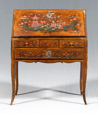 Louis XV style japanned desk,