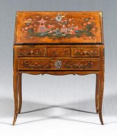 Louis XV style japanned desk,