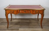 LOUIS XV STYLE LEATHER TOOLED