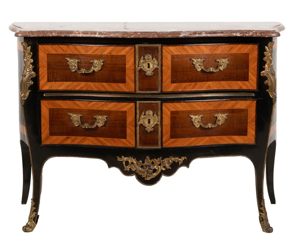 LOUIS XV-STYLE MAHOGANY AND