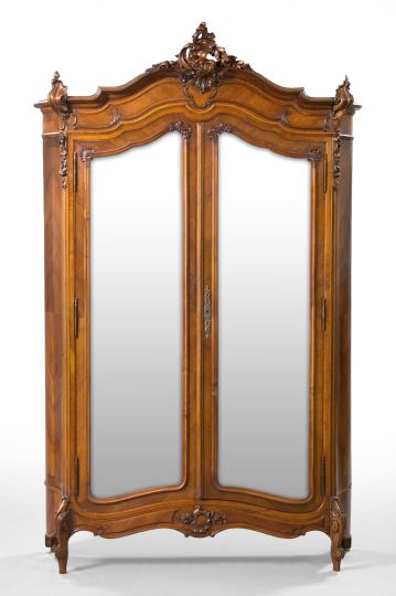 Louis XV-Style Mahogany Armoire, 
