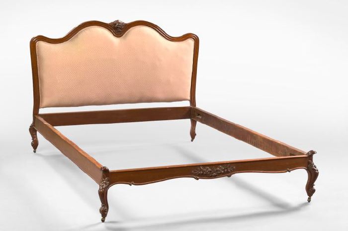 Louis XV-Style Mahogany Bed,  early