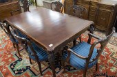 LOUIS XV STYLE MAHOGANY DINING