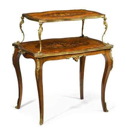 Louis XV style mahogany, inlaid and