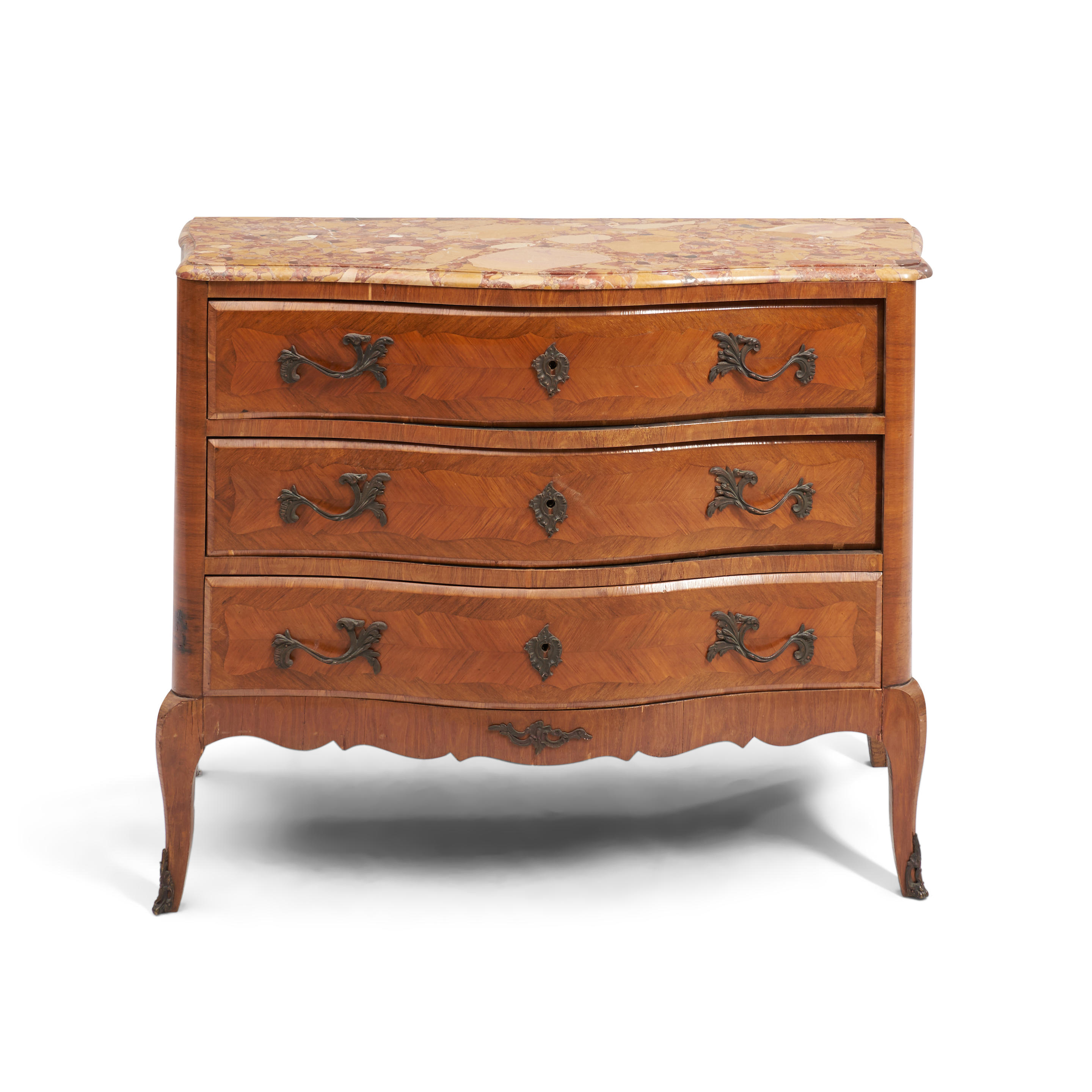 LOUIS XV-STYLE MAHOGANY-VENEER