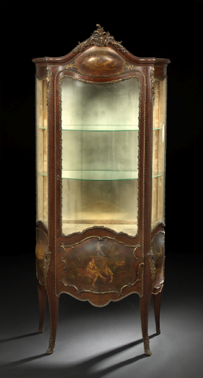Louis XV-Style Mahogany Vitrine, 