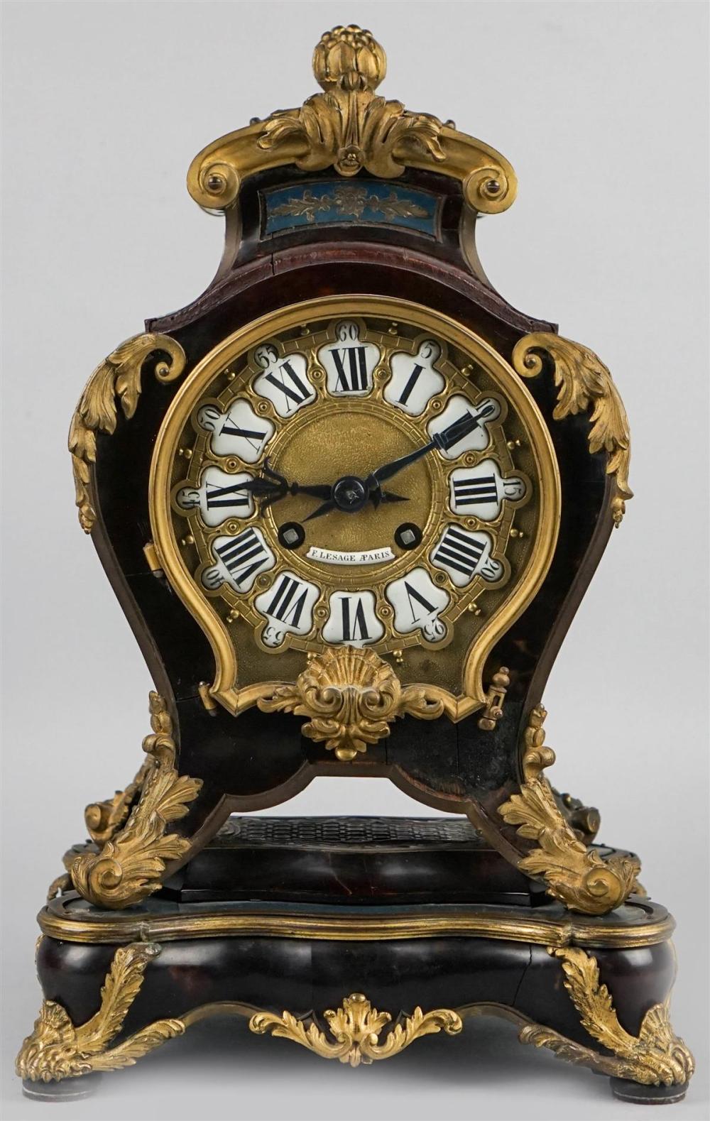 LOUIS XV STYLE MANTEL CLOCK, F.