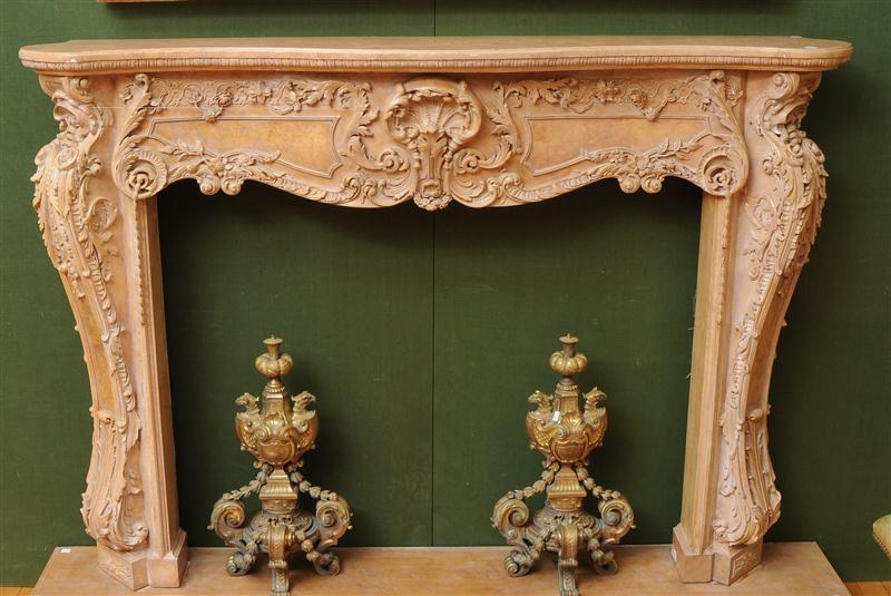 LOUIS XV STYLE MARBELIZED PLASTER