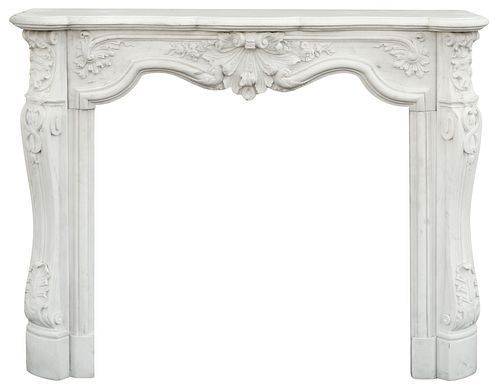 LOUIS XV STYLE MARBLE FIREPLACE