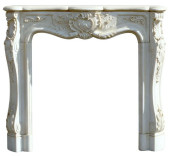 LOUIS XV STYLE MARBLE FIREPLAC