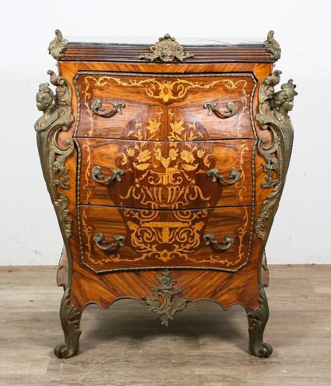 LOUIS XV STYLE MARBLE TOP FIGURAL
