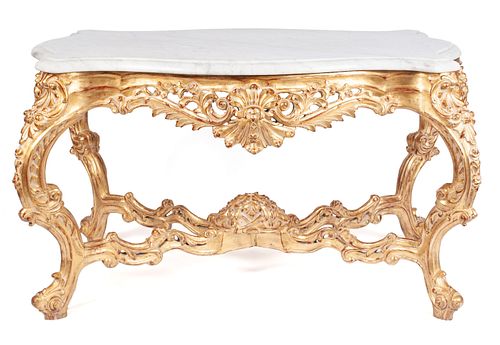 LOUIS XV STYLE MARBLE TOP SALON