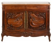 LOUIS XV-STYLE MARBLE-TOP BUFF