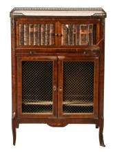 LOUIS XV STYLE MARBLE-TOP CABI