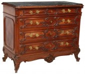 LOUIS XV STYLE MARBLE-TOP COMM