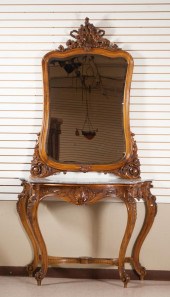 LOUIS XV STYLE MARBLE-TOP CONS