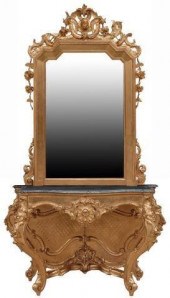LOUIS XV STYLE MARBLE-TOP CONS
