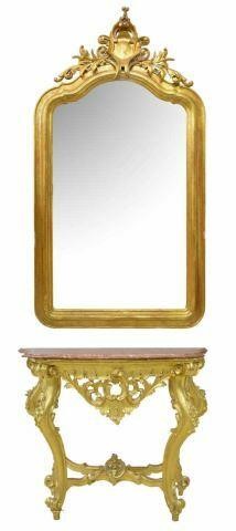 LOUIS XV STYLE MARBLE-TOP CONSOLE
