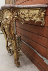 LOUIS XV STYLE MARBLE-TOP GILT