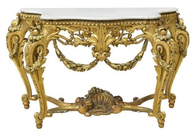 LOUIS XV STYLE MARBLE-TOP