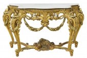 LOUIS XV STYLE MARBLE-TOP GILT