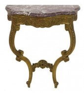 LOUIS XV STYLE MARBLE-TOP GILT