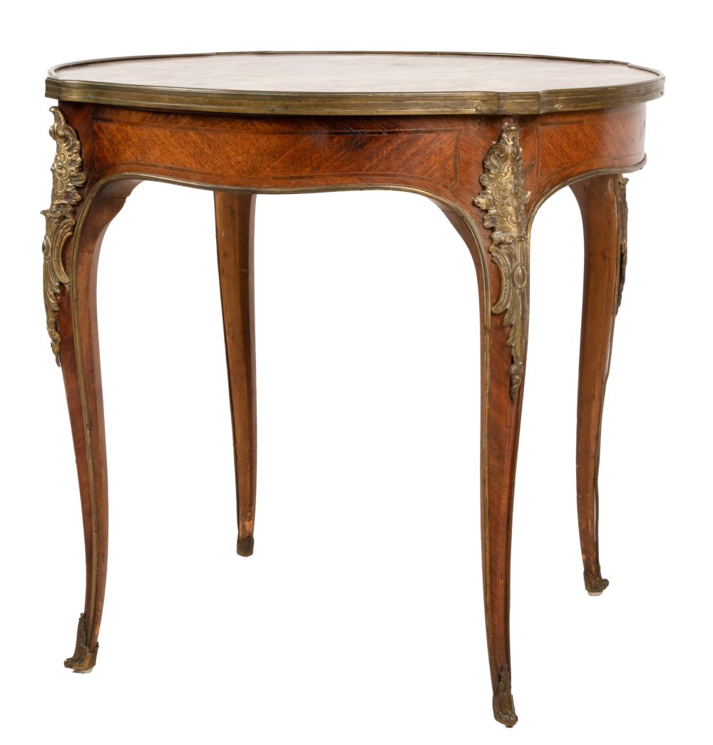 LOUIS XV-STYLE MARBLE-TOP LAMP