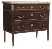 LOUIS XV STYLE MARBLE-TOP MAHO