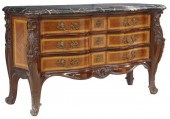 LOUIS XV STYLE MARBLE-TOP MAHO