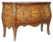 LOUIS XV STYLE MARBLE-TOP TWO-