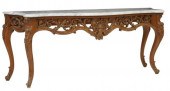 LOUIS XV STYLE MARBLE-TOP WALN