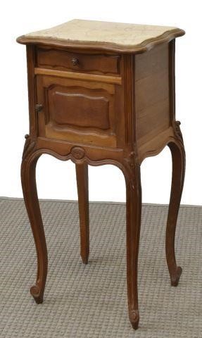 LOUIS XV STYLE MARBLE-TOP WALNUT