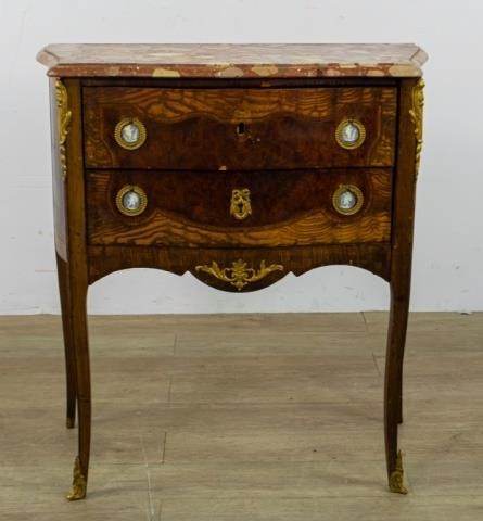 LOUIS XV STYLE MARBLE-TOPPED