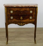 LOUIS XV STYLE MARBLE-TOPPED C