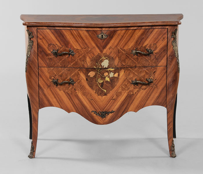Louis XV Style Marquetry Commode