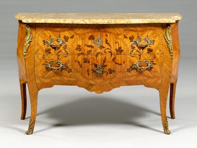 Louis XV style marquetry commode,
