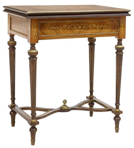 LOUIS XV STYLE MARQUETRY FLIP-TOP