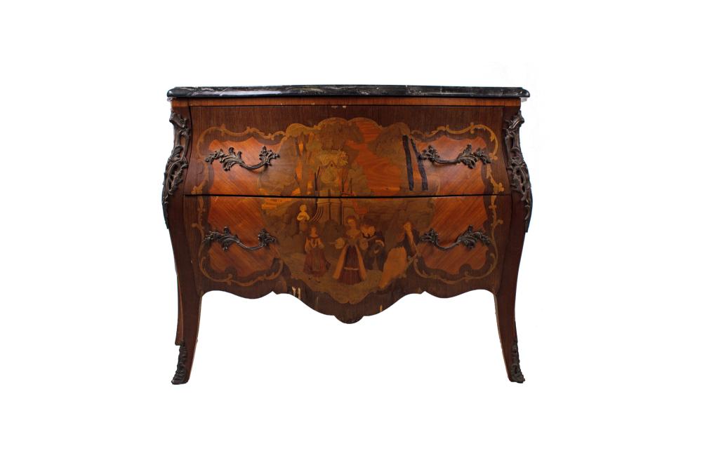 LOUIS XV STYLE MARQUETRY INLAID