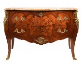 LOUIS XV-STYLE MARQUETRY MARBL