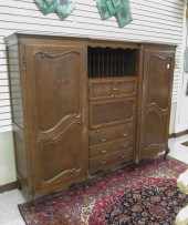 LOUIS XV STYLE OAK SECRETARY W
