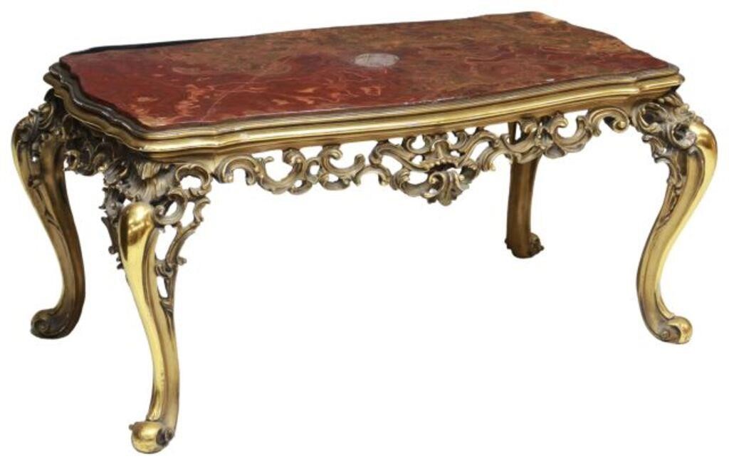 LOUIS XV STYLE ONYX-TOP GILTWOOD