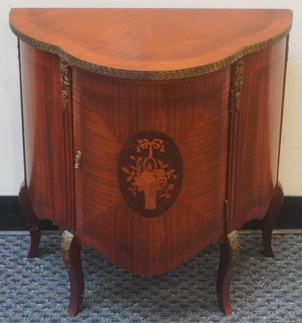 LOUIS XV STYLE ORMOLU AND MARQUETRY