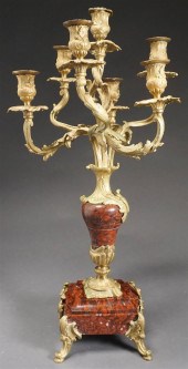 LOUIS XV STYLE ORMOLU AND MARB