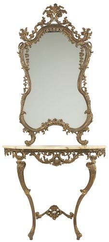 LOUIS XV STYLE ORMOLU MIRROR