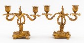 LOUIS XV STYLE ORMOLU TWO-ARM