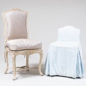 LOUIS XV STYLE PAINTED SILK UP