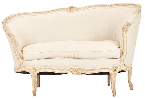LOUIS XV STYLE PAINTED VEILLEUSE OR
