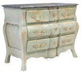 LOUIS XV STYLE PAINTED WOOD 3-