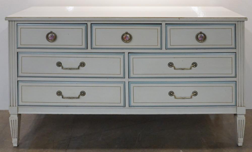 LOUIS XV STYLE PALE BLUE AND